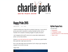 Tablet Screenshot of charliepark.org